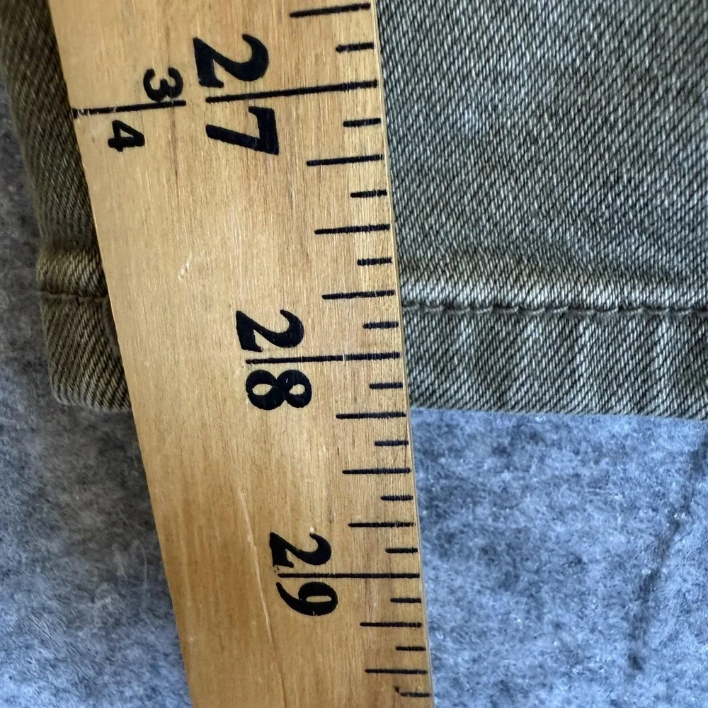We The Free‎ Jeans Womens 26 Olive Green High Rise Carpenter Skinny Button Fly